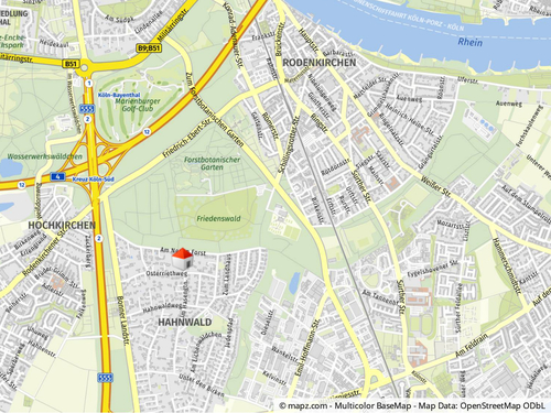 Lageplan - Villa mit 585,00 m&sup2; in Köln / Hahnwald zum Kaufen