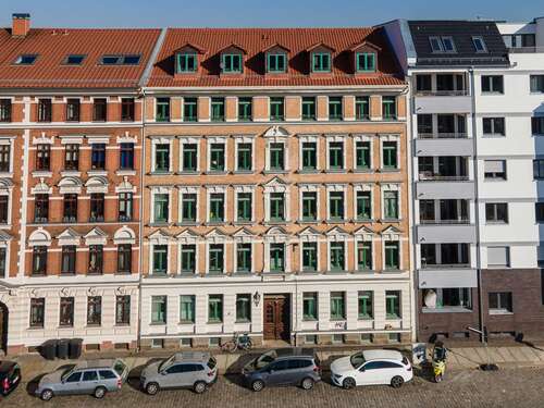 Außenansicht - Bequemes Wohnen im Erdgeschoss: 3-Zimmerwohnung mit Balkon in Reudnitz