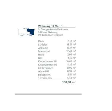 Fläche WE 19.1 5. OG - 