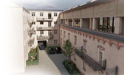 Visualisierung Hof Detail - Wohn- & Geschäftshaus in Altenburg