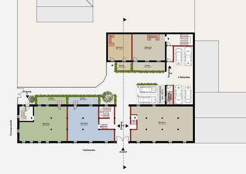 Planung Erdgeschoss - Wohn- & Geschäftshaus mit 2.087,00 m² in Altenburg zum Kaufen