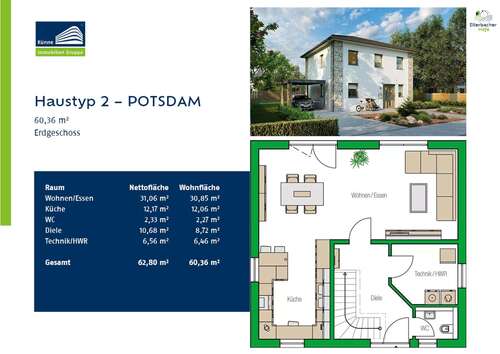 Ihr neues Zuhause: POTSDAM - Einfamilienhaus mit 128,47 m² in Lützen zum Kaufen