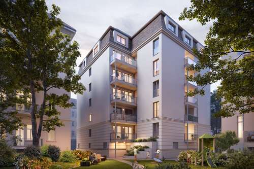 Rückansicht Visualisierung - Etagenwohnung mit 87,37 m² in Leipzig zum Kaufen