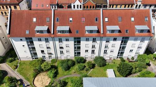 Rückansicht Vogelperspektive - ***frei **** leer *** 94 m² Maisonette mit Balkon & TG-Stellplatz *** frei *** leer ***