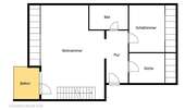 Grundriss - 3 Zimmer Maisonettenwohnung zum Kaufen in Leipzig