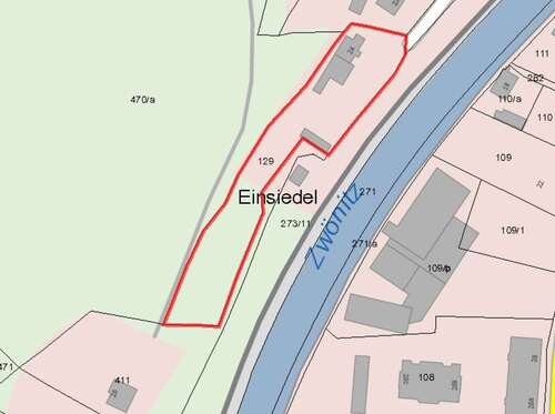 Flurkarte - Großes Baugrundstück mit Altbestand am Waldrand in idyllischer Lage