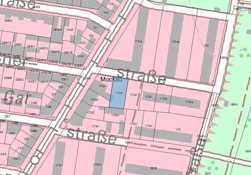 Flurkarte - Baugrundstück mit Planstudie für ca. 654 m² Wohnfläche