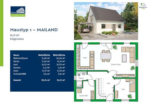 Ihr neues Zuhause: MAILAND - Einfamilienhaus mit 129,00 m² in Lützen zum Kaufen