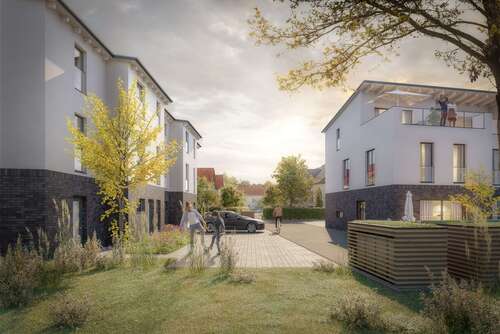 Visualisierungen_Lindenallee_Göhrenz_Straßenansicht - 5 Zimmer Reihenmittelhaus in Markranstädt