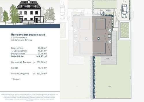 Übersichtsplan Doppelhaus B - 