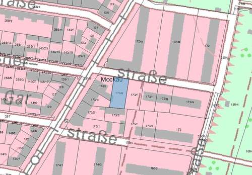 Flurkarte - Baugrundstück mit Planstudie für ca. 654 m² Wohnfläche