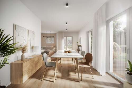 Innenraumperspektive - Doppelhaushälfte mit 144,90 m² in Leipzig zum Kaufen