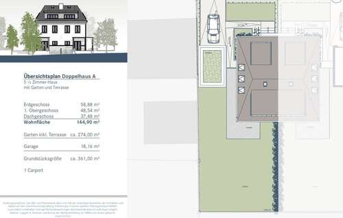 Übersichtsplan Doppelhaus A - 