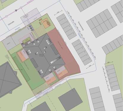 Lageplan Gartenanteile WE 01, WE 02 - 4 Zimmer Etagenwohnung in Markranstädt