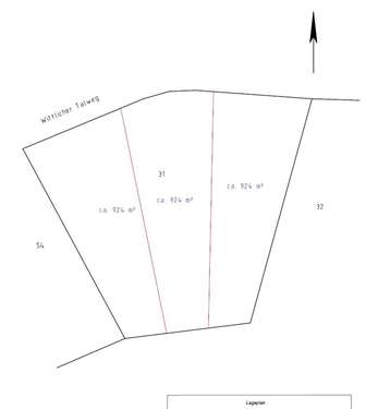 Lageplan-Aufteilung 3GS - ++bauen in ruhiger Lage - Baugrundstück für Ihr EIGENHEIM++