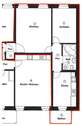 Grundriss - 2 Zimmer Etagenwohnung zum Kaufen in Leipzig