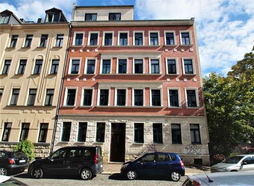 Frontansicht - Attraktive 3-Zimmer-Altbauwohnung mit Balkon in Leipzig-Stötteritz – Kapitalanlage mit Charme