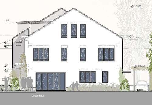 Ansicht Süd DH - Zweifamilienhaus mit 122,27 m² in Leipzig zum Kaufen
