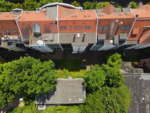 Garten_Drohne - Maisonettewohnung mit Balkon im beliebten Leipzig-Gohlis