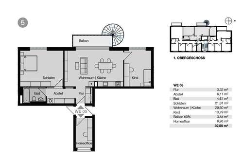 Edlichstraße WE 5 - Etagenwohnung mit 90,92 m² in Leipzig zum Kaufen