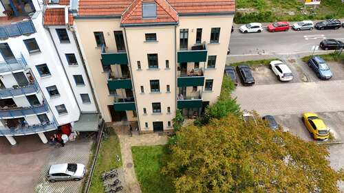 Rückansicht - Charmante 2-Zimmerwohnung im Denkmalobjekt – langfristig vermietet in Stötteritz