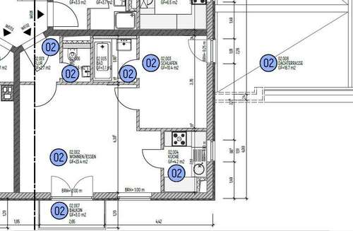 Grundriss WE 02 - Eigentumswohnung provisionsfrei vom Eigentümer inklusive Tiefgaragenstellplatz