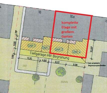Flurkarte - Wohnen wie im Haus: 5 Zimmer mit Gartenparadies mitten in der Südvorstadt