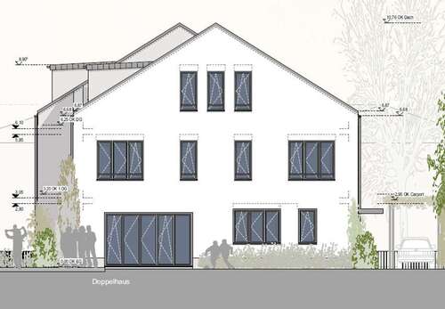 Ansicht Süd DH - Zweifamilienhaus mit 122,20 m² in Leipzig zum Kaufen