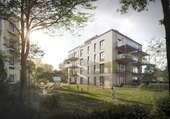 Außenbild - KfW40-Neubau: Traumwohnung mit Dachterrasse, 450m zum Kulkwitzer See, 3 Raum-Whg., Erstbezug
