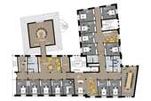 Grundriss 3 OG - Variante 1 - Büro in Leipzig zur Miete