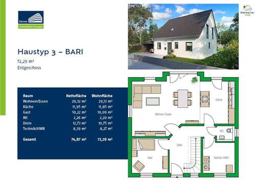 Ihr neues Zuhause: BARI - Einfamilienhaus mit 128,47 m&sup2; in Lützen zum Kaufen
