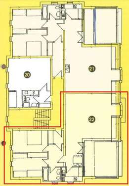 Grundriss WE22 - für Kapitalanleger mit Dachterrasse, Stellplatz, Mietpotential, günstiger Quadratmeterpreis