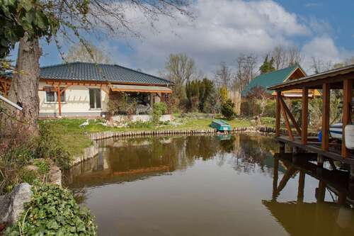 Ansicht Wohn- und Bootshaus - 3 Zimmer Einfamilienhaus zur Miete in Ketzin