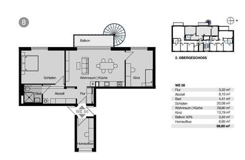 Edlichstraße WE 8 - Etagenwohnung mit 86,62 m² in Leipzig zum Kaufen