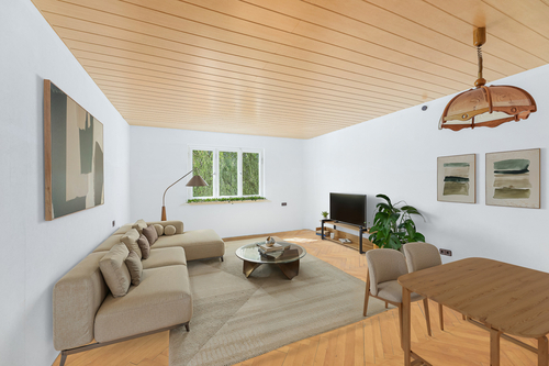 Wohnzimmer möbliert - 