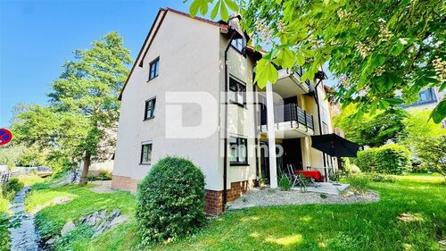 Sitenansicht / Bachlauf / Gartenbereich - 3 Zimmer Etagenwohnung zum Kaufen in Kassel