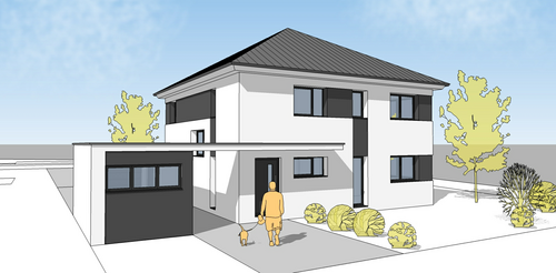 Ansicht1 - 5 Zimmer Einfamilienhaus in Partenheim