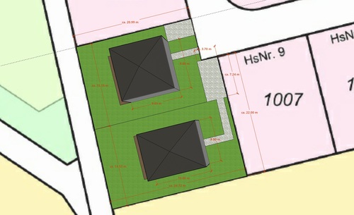 Lageplan Beispiel Bebauung - ***Eines der letzten Grundstücke in begehrter Feldrandlage von Partenheim***