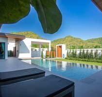 luxuriöse 3-Bett-Poolvilla in der Nähe des Golfplatzes - Tambon Thap Tai