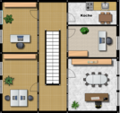 Grundriss - 1. OG - 6 Zimmer Büro in Senftenberg