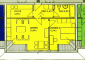 Grundriss - 2 Zimmer Dachgeschoßwohnung zur Miete in Pulsnitz