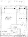 Grundriss - 2 Zimmer Dachgeschoßwohnung zur Miete in Wittichenau