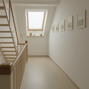 Flur zum Dachboden visualisiert - 