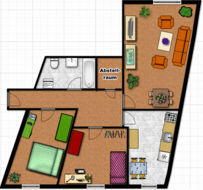 Wittichenau, Am Markt 13-16, 3 - 3 Zimmer Dachgeschoßwohnung zur Miete in Wittichenau