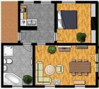 Grundriss - 2 Zimmer Erdgeschoßwohnung zur Miete in Bautzen