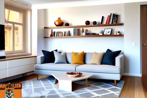 Wohnbereich visuell eingerichtet - Klasse Single-Wohnung - 300,00&nbsp;EUR Kaltmiete, ca.&nbsp; 51,50&nbsp;m&sup2;&nbsp;Wohnfl&auml;che