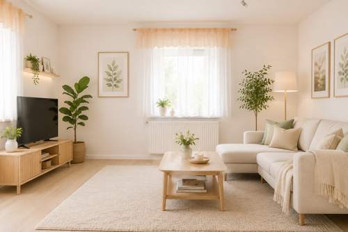 Wohnzimmer - visualisiert - 5 Zimmer Einfamilienhaus in Wilthen