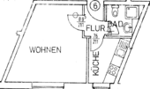 Grundriss - 1 Zimmer Etagenwohnung zur Miete in Wittichenau