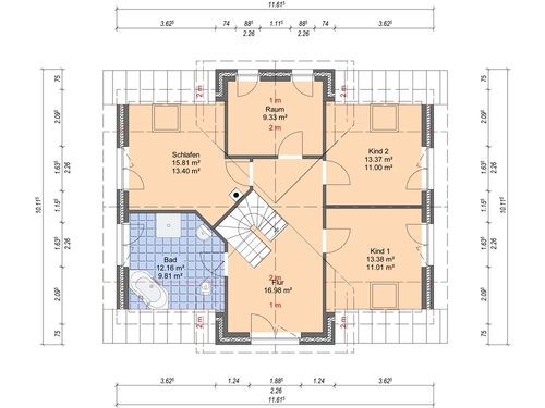DG-Haus mit Zwerchgiebel-153 m² - 5 Zimmer Einfamilienhaus zum Kaufen in Potsdam-Mittelmark