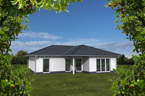 3D-1-Winkel-Bungalow-108.5 m²_3D - Bauen in Beelitz-Fichtenwalde! - 297.500,00 EUR Kaufpreis, ca.  108,00 m² Wohnfläche